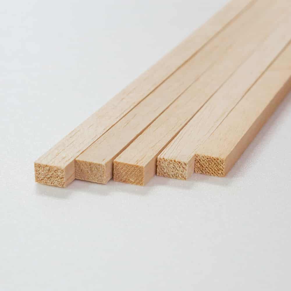 Balsa Wood Strips, Sticks (Rectangle) 10x5MM, 15x10MM, 20x10MM & 25x12MM -  Vortex-RC